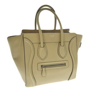 Celine Luggage Shopper Handbag Beige Leather Bag